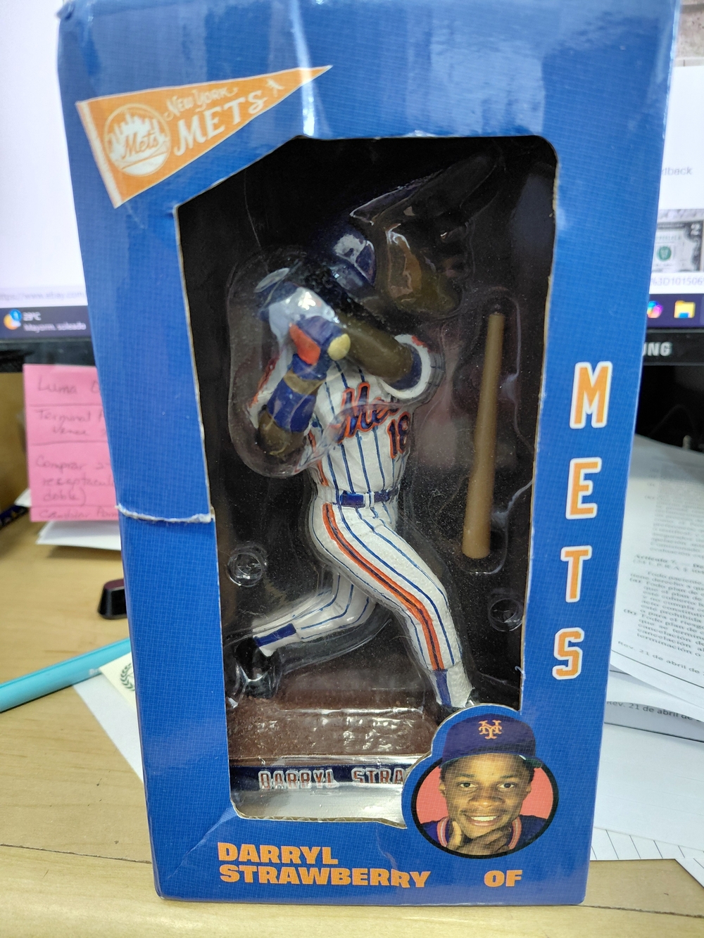 Darryl Strawberry New York Mets Collectible Figurine - Blue/White